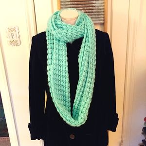 Scarf Aeropostale Green Blue Knit Winter Accessories Loop